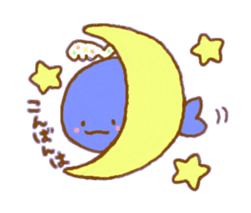 Colorful whale and Sea friends sticker #3916454