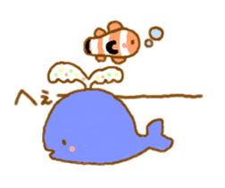 Colorful whale and Sea friends sticker #3916455