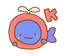 Colorful whale and Sea friends sticker #3916457
