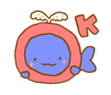 Colorful whale and Sea friends sticker #3916457