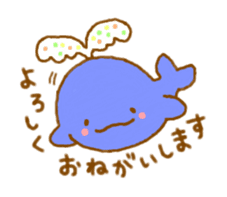Colorful whale and Sea friends sticker #3916467