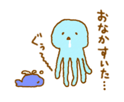 Colorful whale and Sea friends sticker #3916478