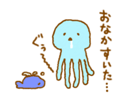 Colorful whale and Sea friends sticker #3916478