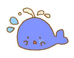 Colorful whale and Sea friends sticker #3916479