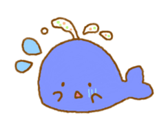 Colorful whale and Sea friends sticker #3916479
