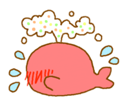 Colorful whale and Sea friends sticker #3916480