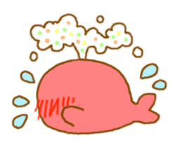 Colorful whale and Sea friends sticker #3916480