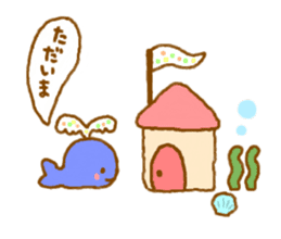 Colorful whale and Sea friends sticker #3916485