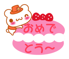 Love Love MIZUTAMA bear "Kuma chan" talk sticker #3919378