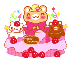 Love Love MIZUTAMA bear "Kuma chan" talk sticker #3919384