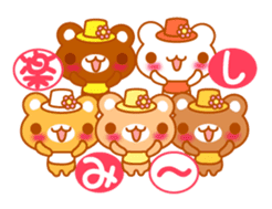 Love Love MIZUTAMA bear "Kuma chan" talk sticker #3919385