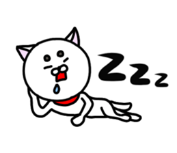 Strange white dog sticker #3920060