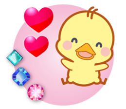 A jewel and chick sticker #3921469