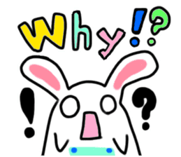 The rabbit which is overreaction sticker #3922412