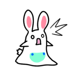 The rabbit which is overreaction sticker #3922414