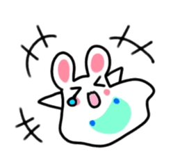 The rabbit which is overreaction sticker #3922415