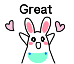 The rabbit which is overreaction sticker #3922421