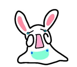 The rabbit which is overreaction sticker #3922424