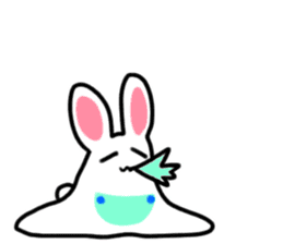 The rabbit which is overreaction sticker #3922427