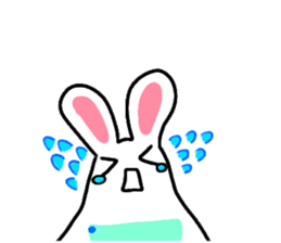 The rabbit which is overreaction sticker #3922430