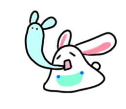 The rabbit which is overreaction sticker #3922431