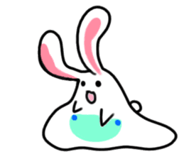 The rabbit which is overreaction sticker #3922432