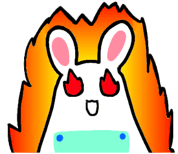 The rabbit which is overreaction sticker #3922435