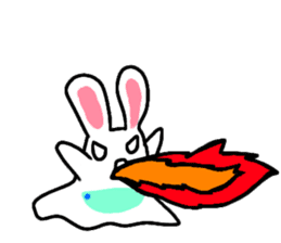 The rabbit which is overreaction sticker #3922436