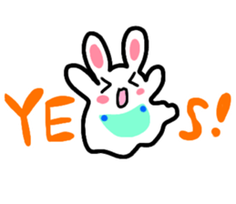 The rabbit which is overreaction sticker #3922441