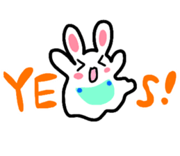 The rabbit which is overreaction sticker #3922441