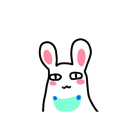 The rabbit which is overreaction sticker #3922443