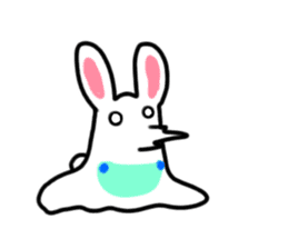 The rabbit which is overreaction sticker #3922444