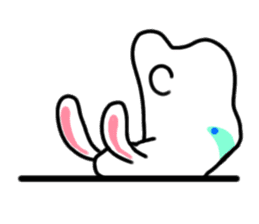 The rabbit which is overreaction sticker #3922445