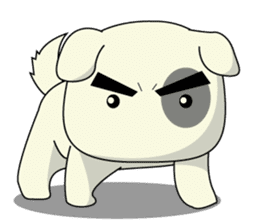 Caramel : Naughty dog sticker #3923009