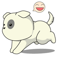 Caramel : Naughty dog sticker #3923011