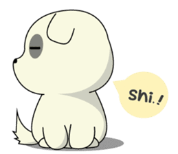 Caramel : Naughty dog sticker #3923012