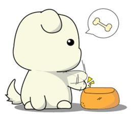 Caramel : Naughty dog sticker #3923013