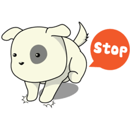 Caramel : Naughty dog sticker #3923015