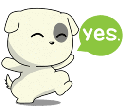 Caramel : Naughty dog sticker #3923023