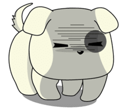 Caramel : Naughty dog sticker #3923030