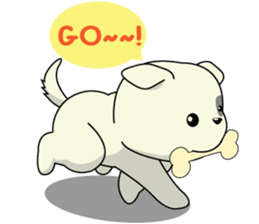 Caramel : Naughty dog sticker #3923045