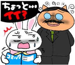 Single female office worker and director sticker #3924583