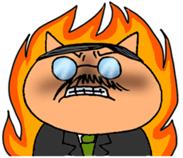 Single female office worker and director sticker #3924587