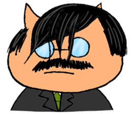 Single female office worker and director sticker #3924592