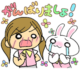 Single female office worker and director sticker #3924595