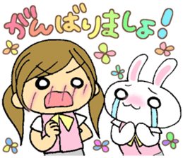 Single female office worker and director sticker #3924595