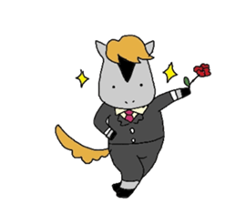 Horse in a swimsuit sticker #3924621