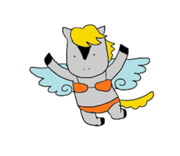 Horse in a swimsuit sticker #3924623