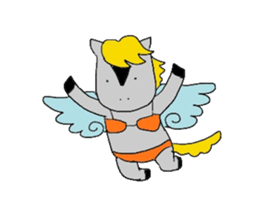 Horse in a swimsuit sticker #3924623