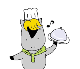 Horse in a swimsuit sticker #3924628